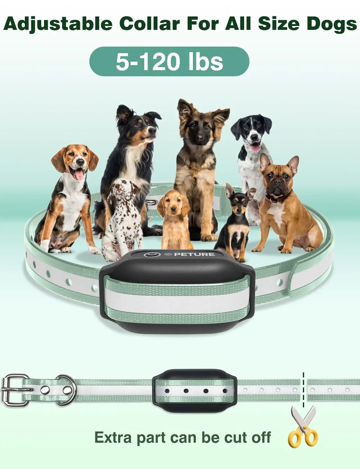 IPX7 Waterproof Training Collars for 7-120lbs Medium Large Dogs๏ผ3300ft Dog Shock Collar with Remote, Shock & Double Shock Mode