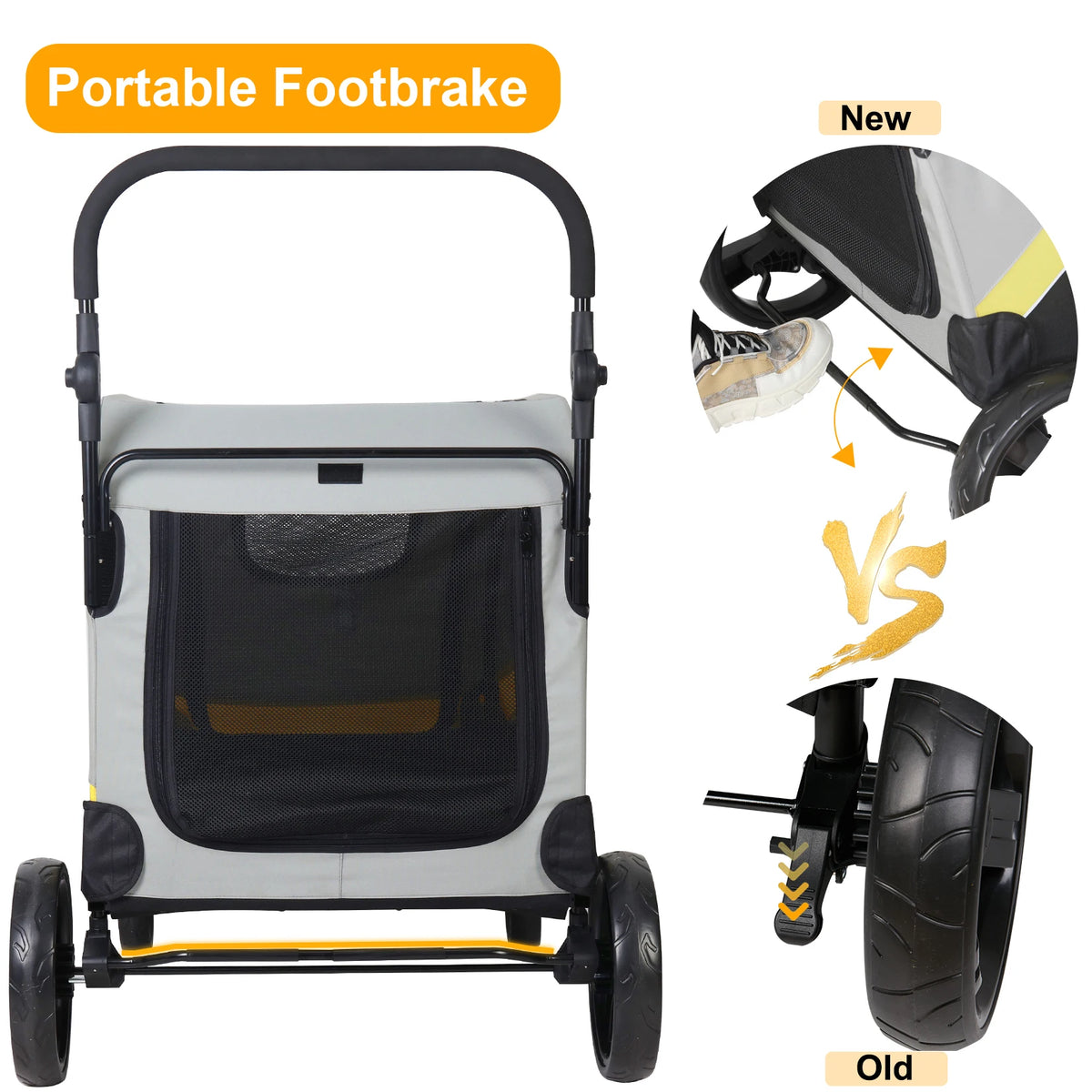 Dog Stroller For Two Dogs Foldable Pet Jogger Wagon