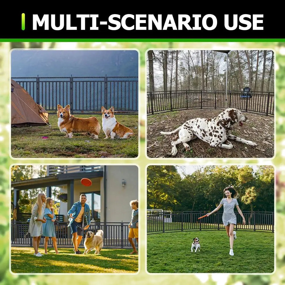Durable Yard Fence System With 14 Panels And 2 Gates