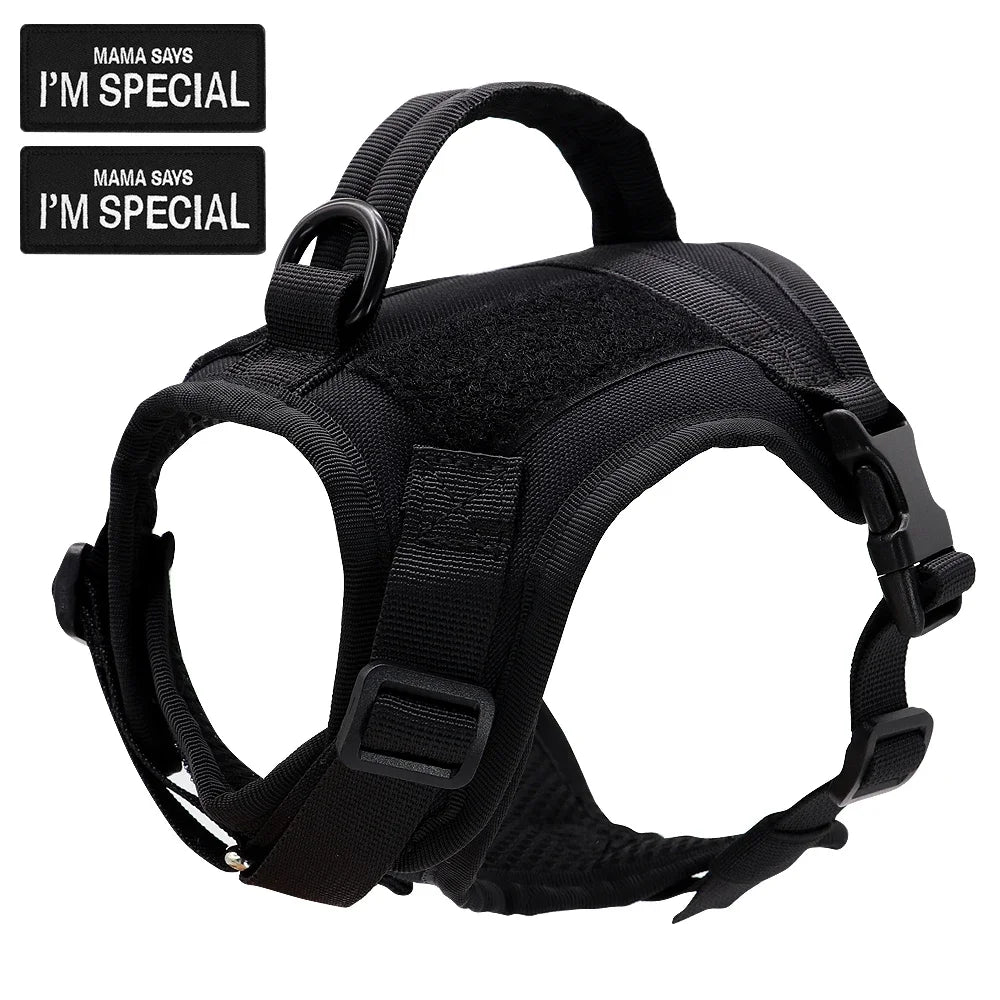 Nylon Cat Harness Vest With Handle Military Tactical Design