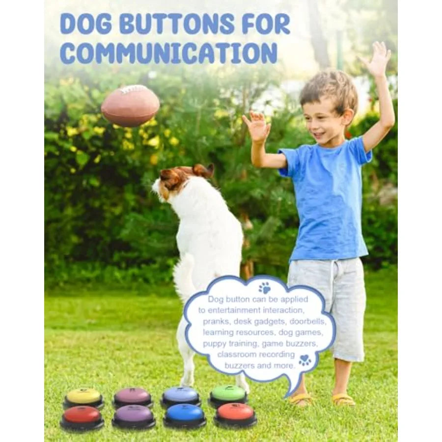 Talking Dog Buttons Kit 8 Recordable Voice Communication Set