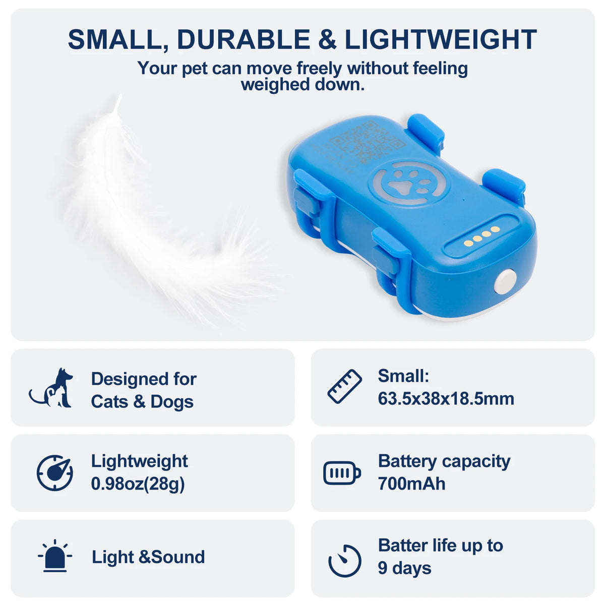 GP30 4G GPS Tracker Pets Real Time Locator IP67 Waterproof