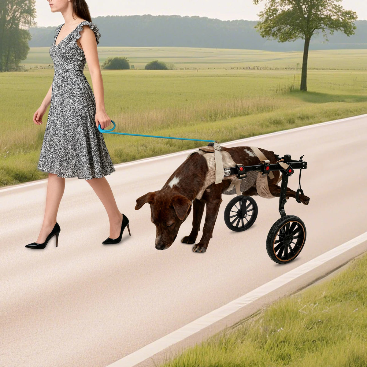 Bymaocar Pet Walking Aid And Rehabilitation Wheelchair For Dogs 65kg