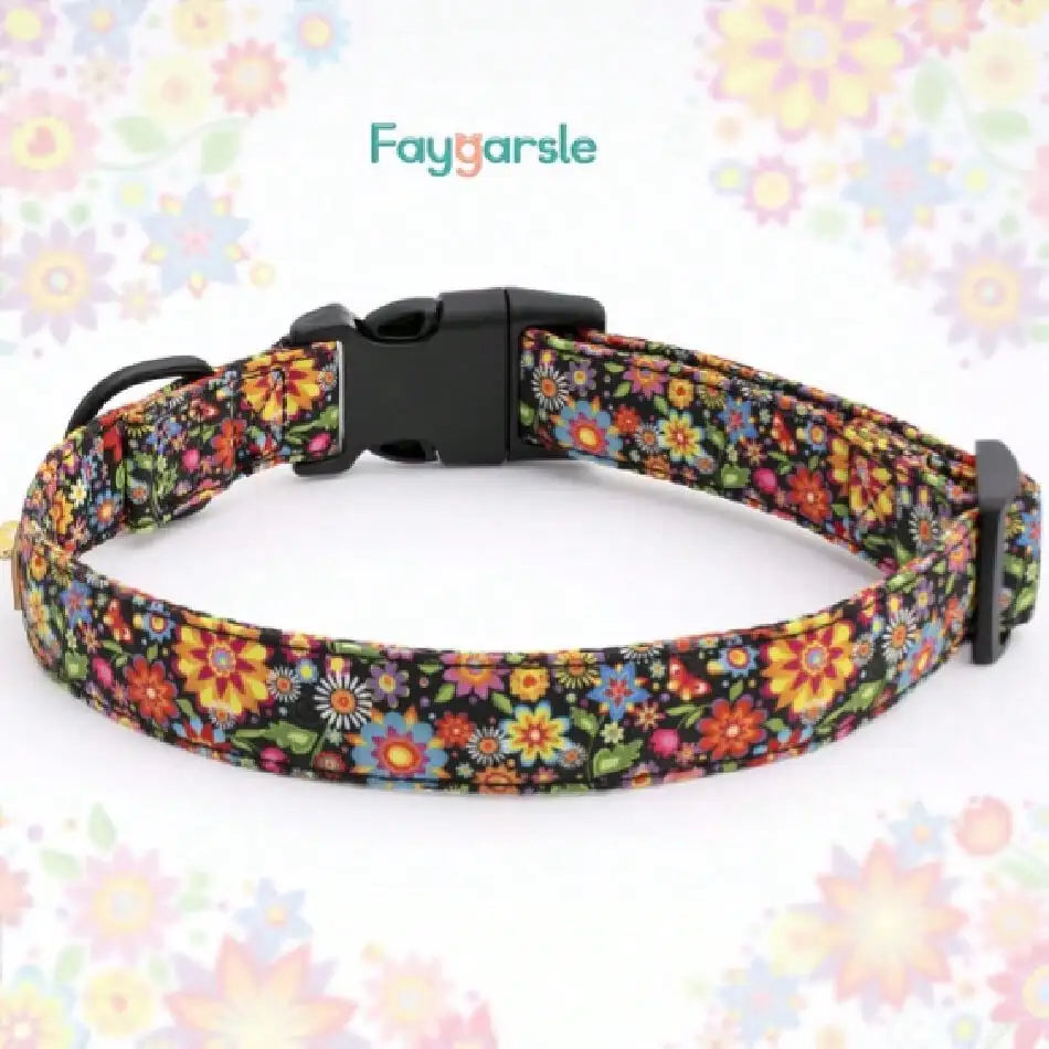 Floral Dog Collar For Girls And Female Dogs Soft Flower