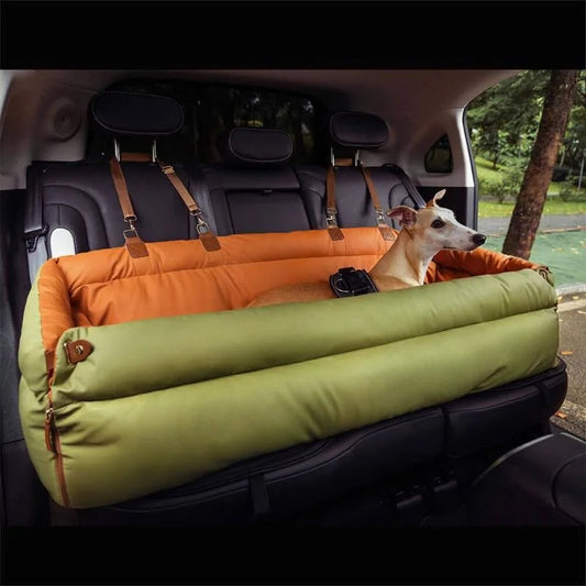 Foldable Travel Pet Car Seat Bed With Anti Slip Comfort Nest Dual Use