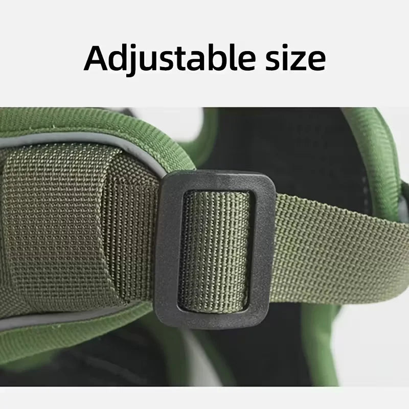 Heavy Duty Dog Harness With Leash Front Clip And Buckles