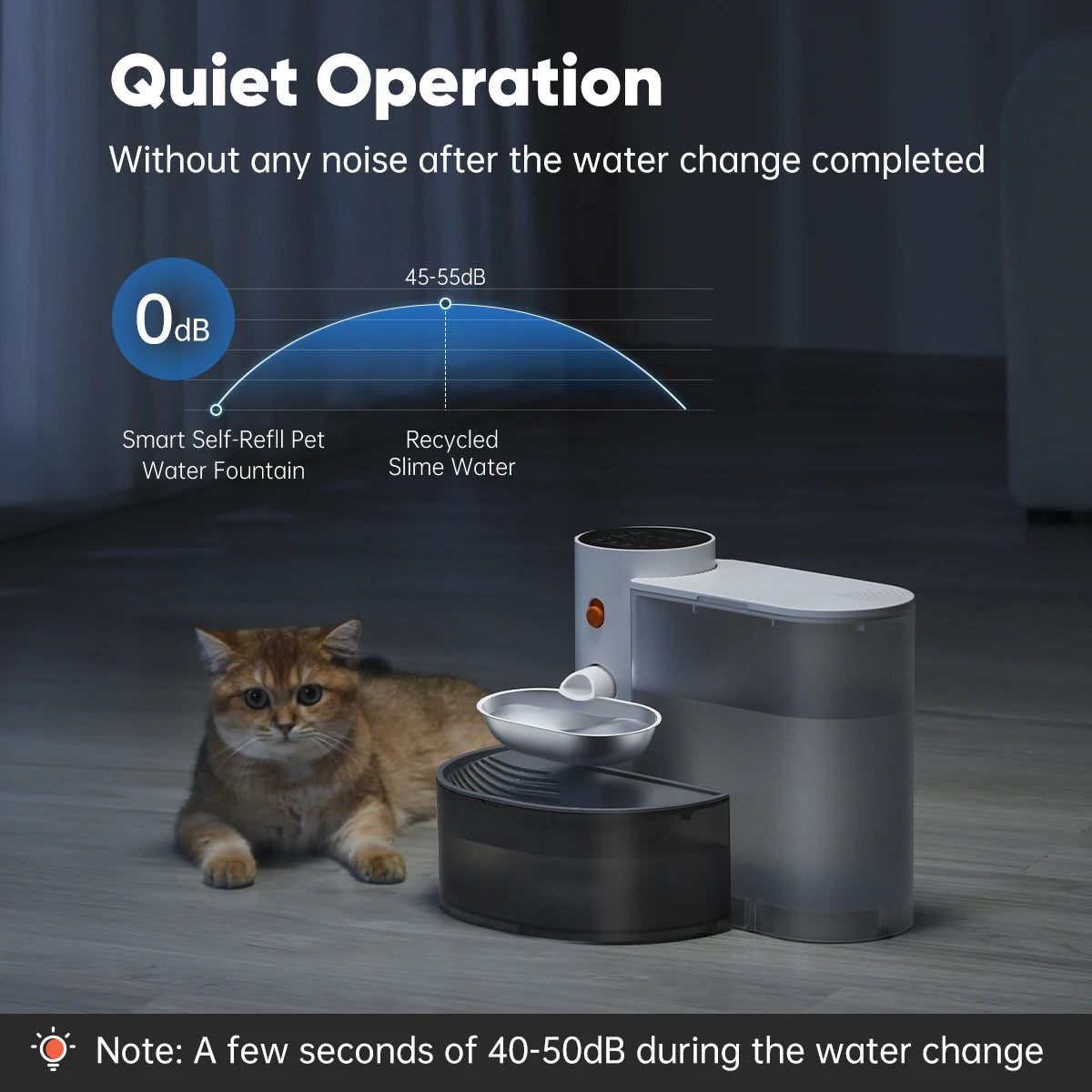 Booteely Stainless Steel Drinking Bowl With Automatic Purification