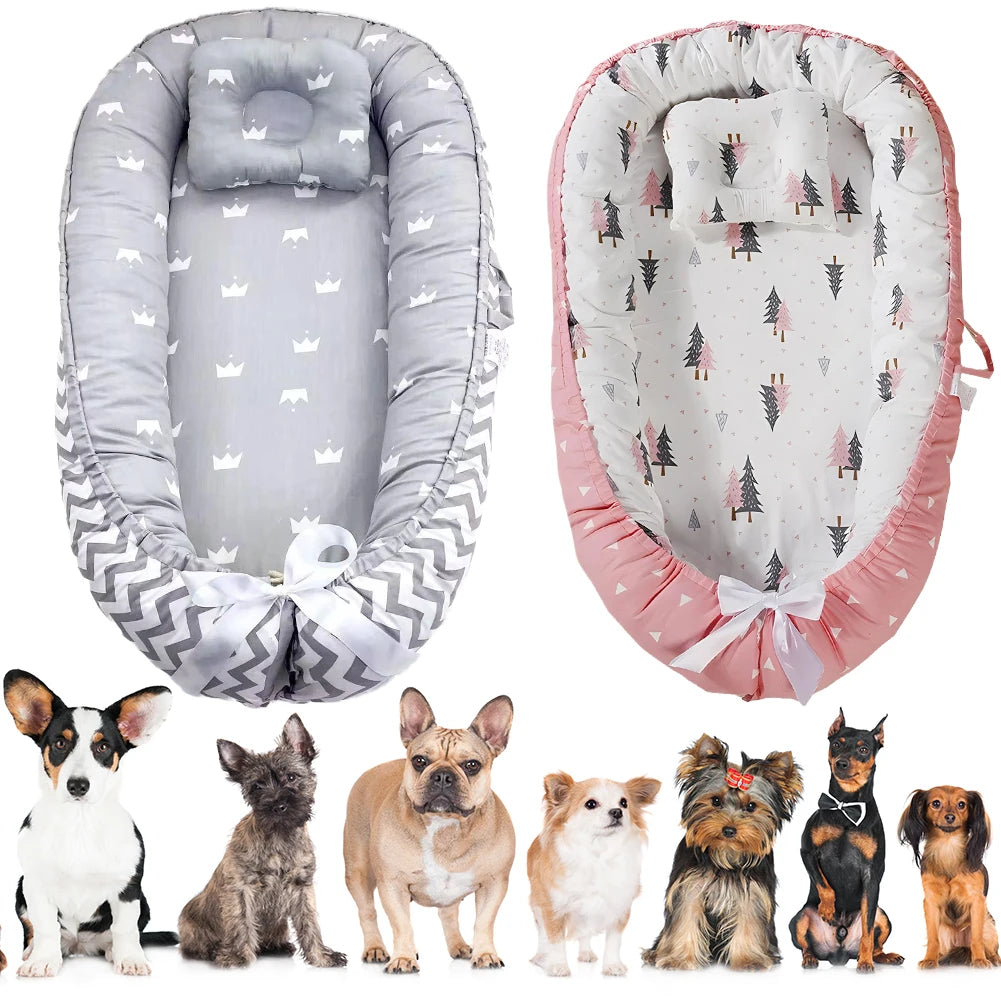 Plush Dog Sofa Bed With Pillow And Removable Cover