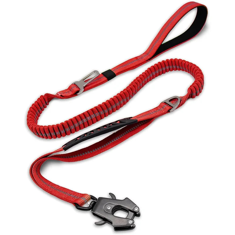 Reflective Shock Absorbing Pet Leash With Car Seatbelt No Pull