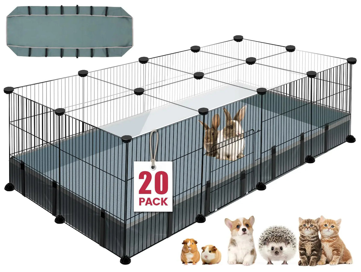 Small Animal Playpen With Waterproof Mat 12 Panels
