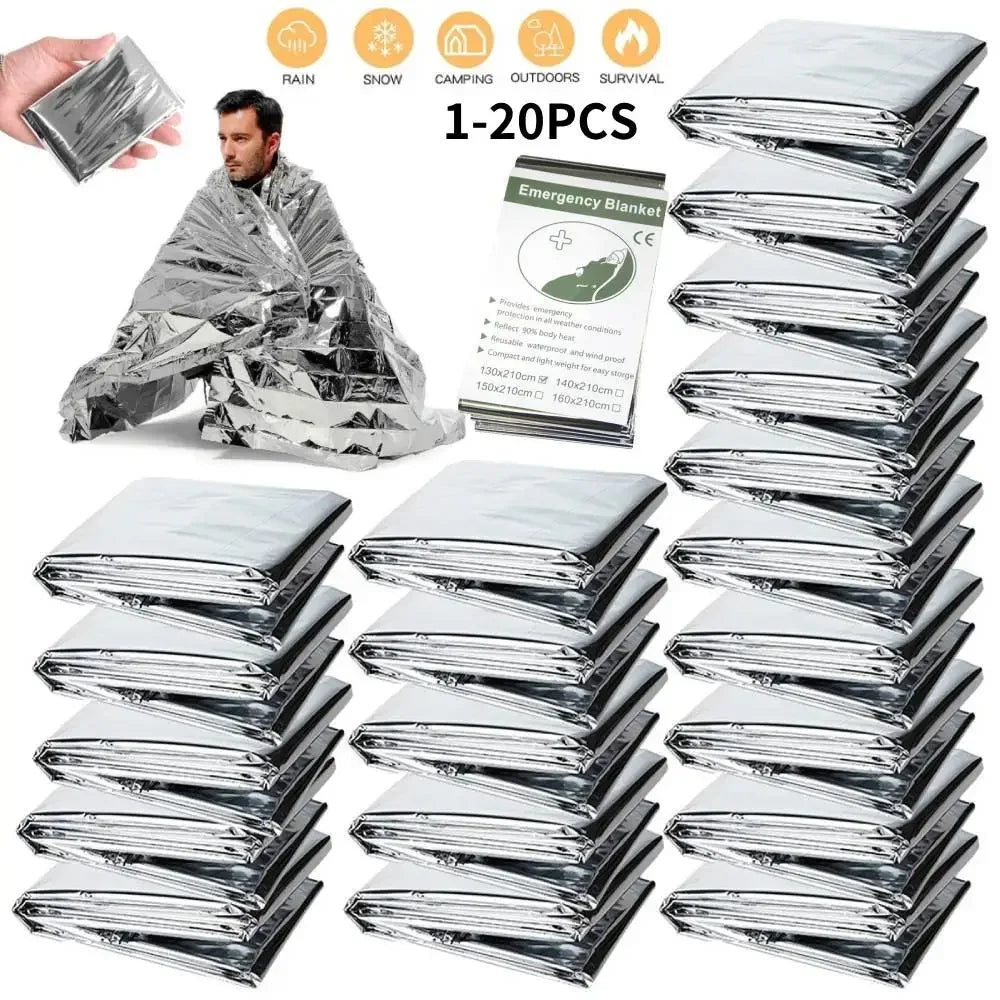 Emergency Survival Blanket Outdoor First Aid Rescue Thermal PET Foil