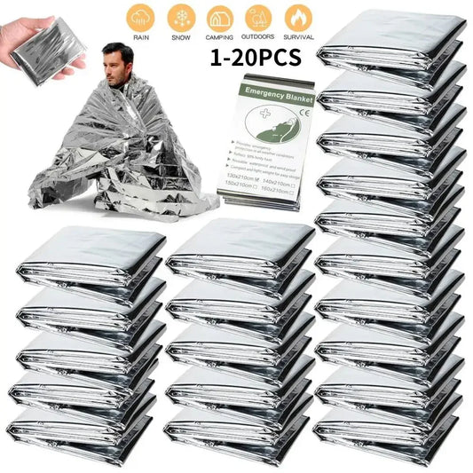 Emergency Survival Blanket Outdoor First Aid Rescue Thermal PET Foil