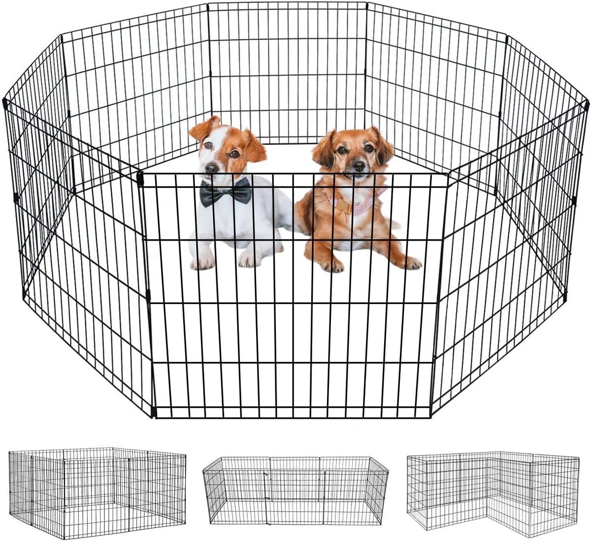 Dog Playpen Wire Fence Kennel Exercise Cage for Pets