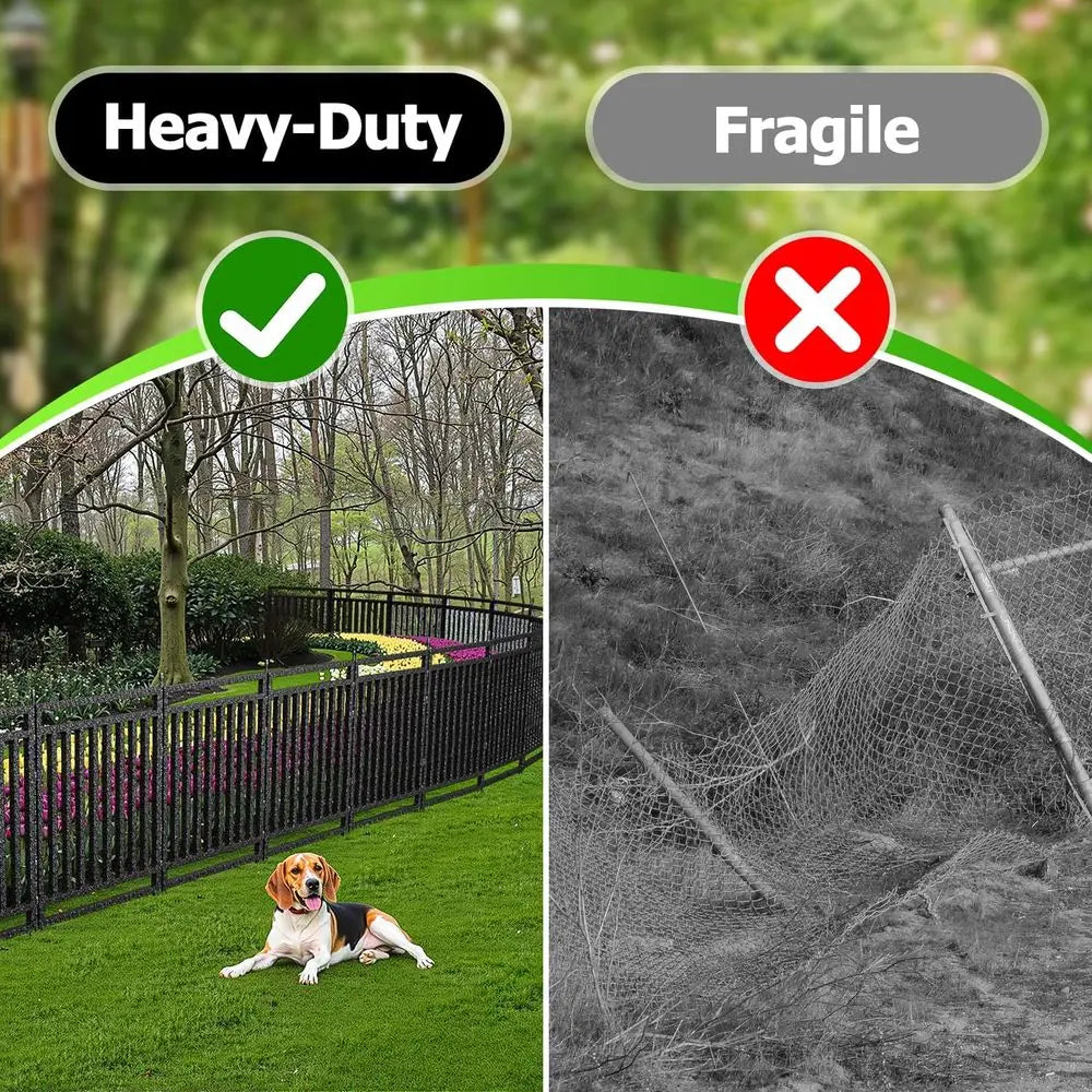 Durable Yard Fence System With 14 Panels And 2 Gates