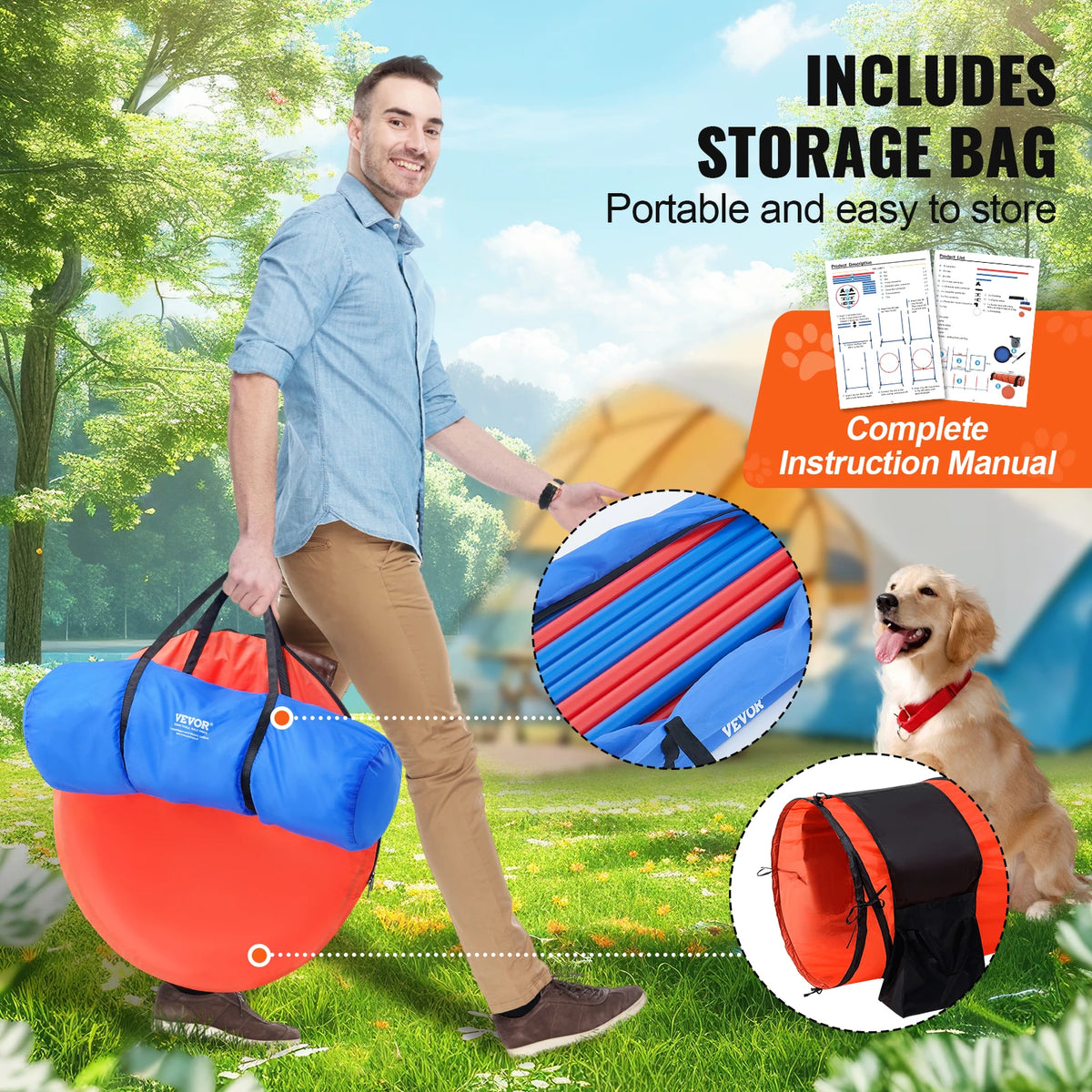 Dog Agility Training Equipment Set With Adjustable Hurdles
