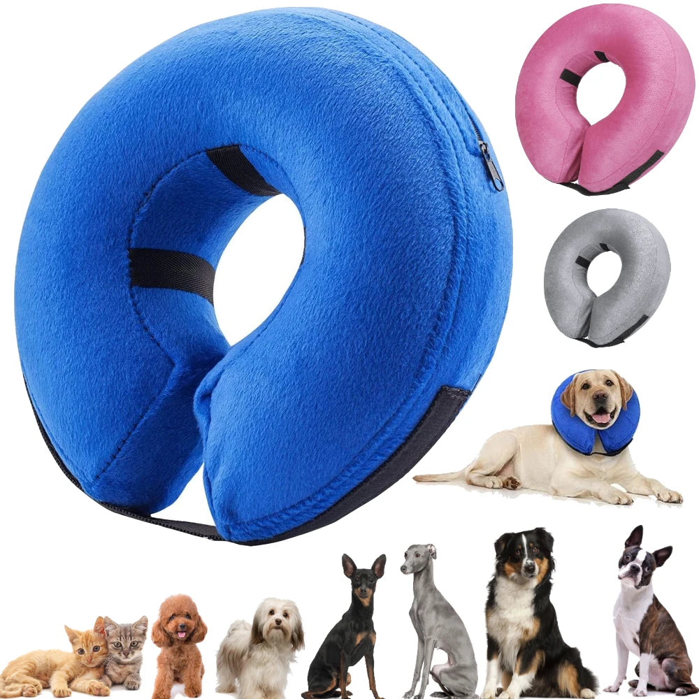 Inflatable Protective Dog and Cat Post Surgery Recovery Collar