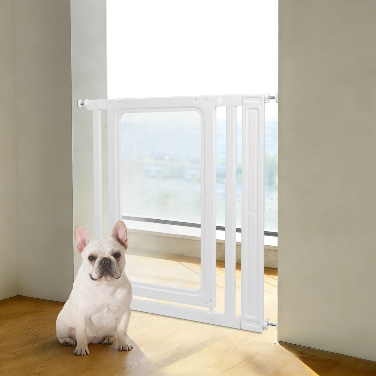 Clear Pet Gate Doorways No Drill Pressure Mount Auto Close