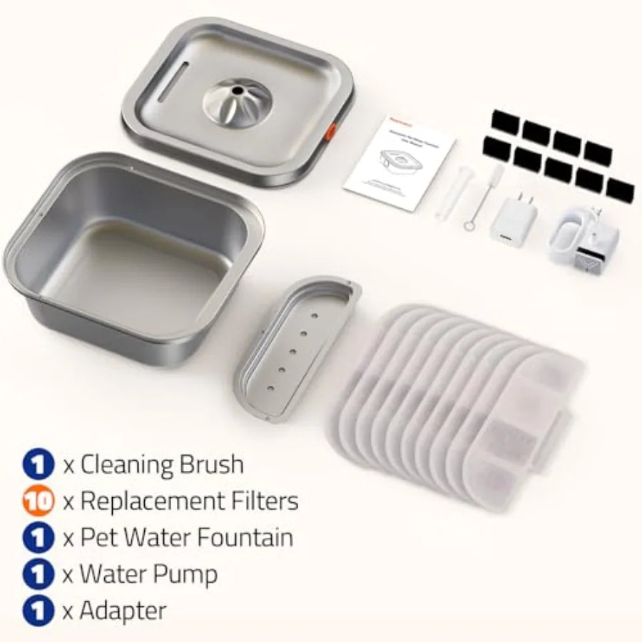 Cat Water Fountain Automatic Pet Dispenser With LCD Display