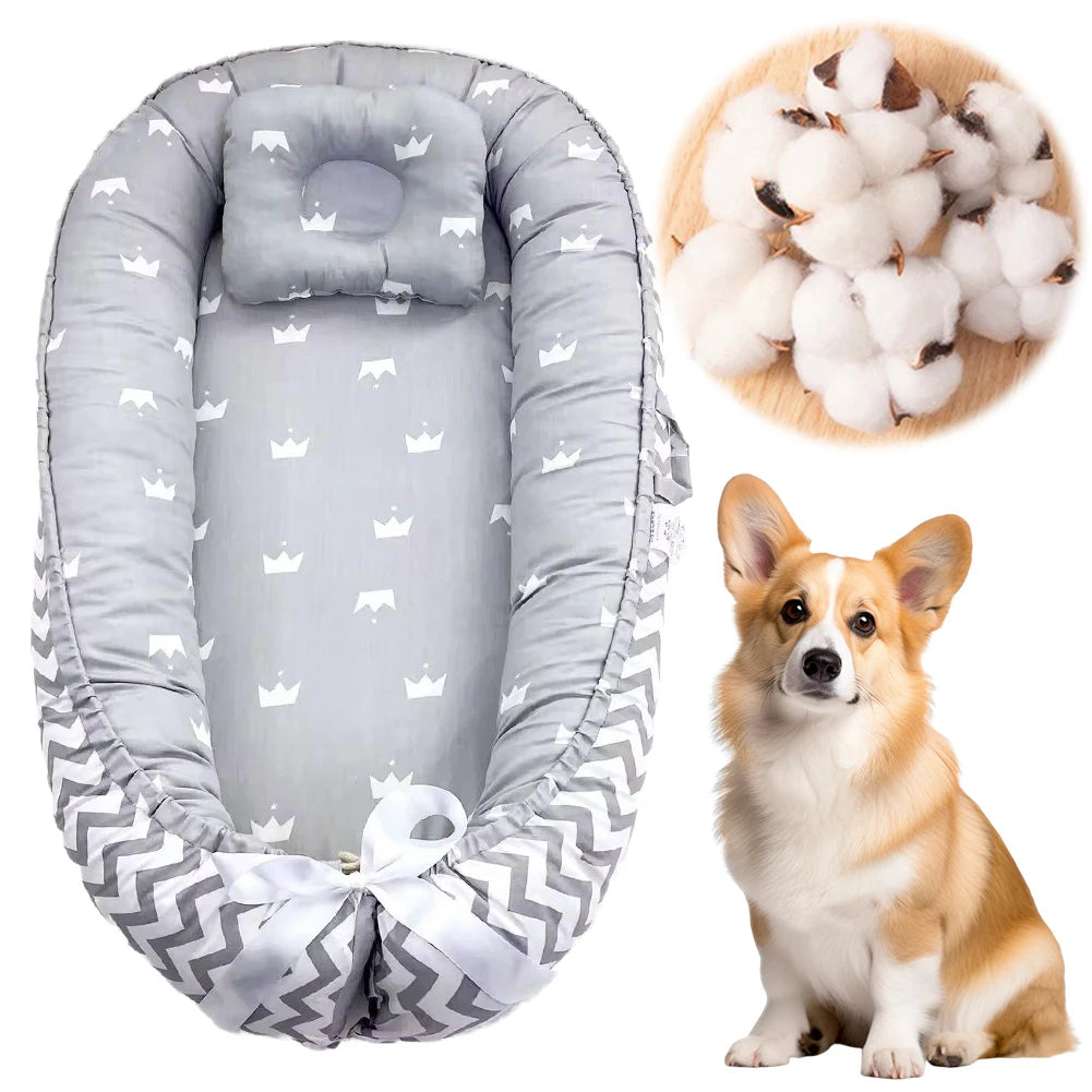Plush Dog Sofa Bed With Pillow And Removable Cover