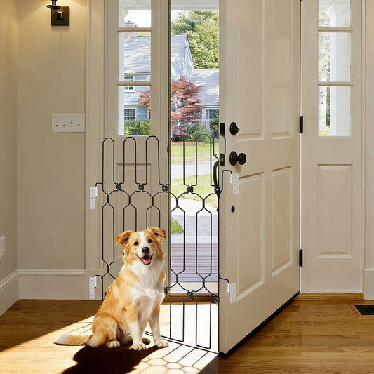 Retractable Metal Gate For Doorways Door Mount Hallways Pet Barrier