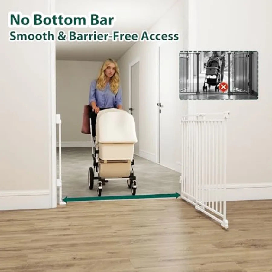 Baby Gate With Walk Through Door And Hardware Mount