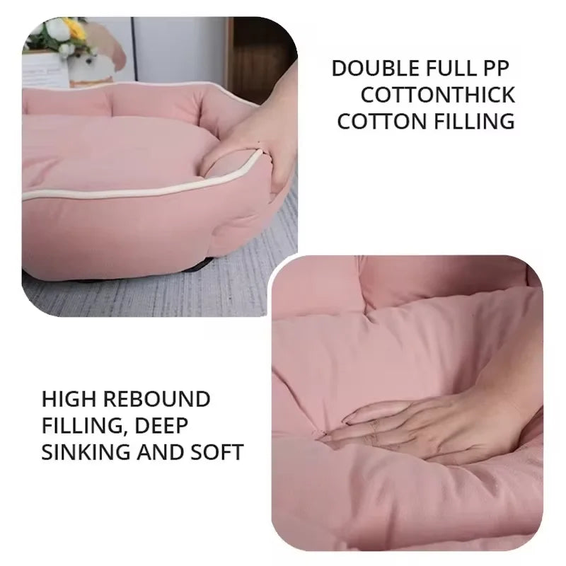 Pet Sofa Bed For Dogs And Cats CorduroyFabric Cozy Warm