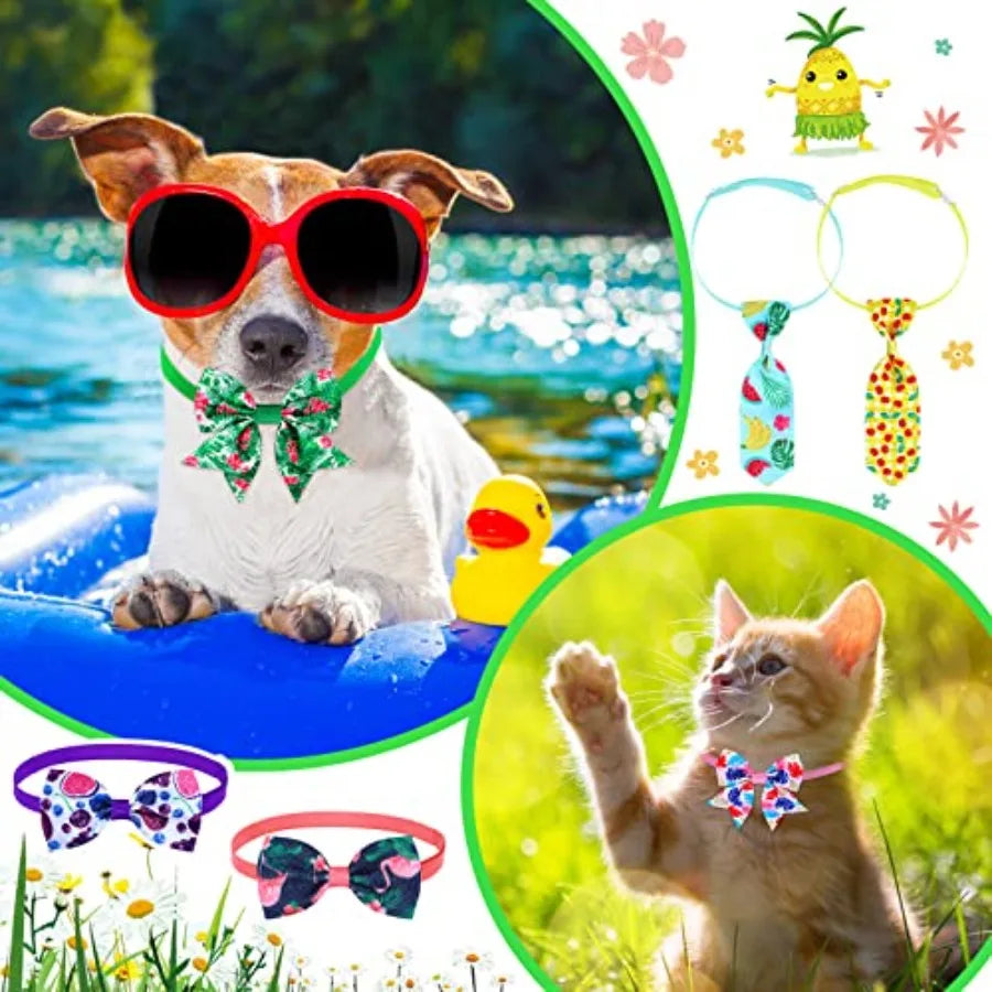Dog Bow Tie Collars Adjustable Polyester Bulk Pack Wholesale