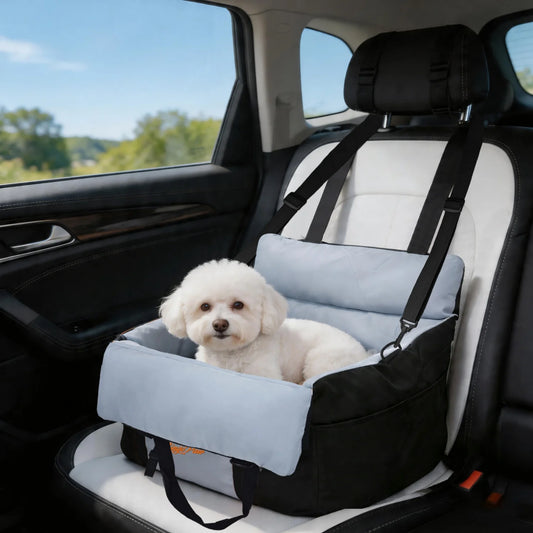 BINGOPAW Dog Car Seat Booster With Safety Belt For Travel