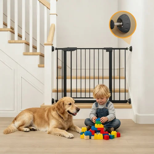 Baby Gate With Cat Door Walk Through Safety Gate Stairs