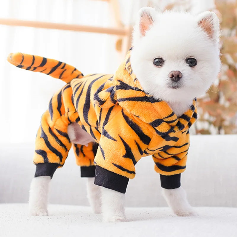Soft Fleece Dog Clothes Jumpsuits Pet Coat Hoodie For All Seasons