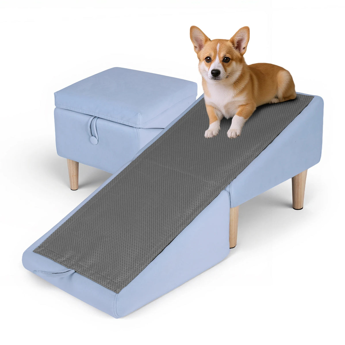 2In1 Folding Pet Ramp Stairs Non Slip For Small Dogs