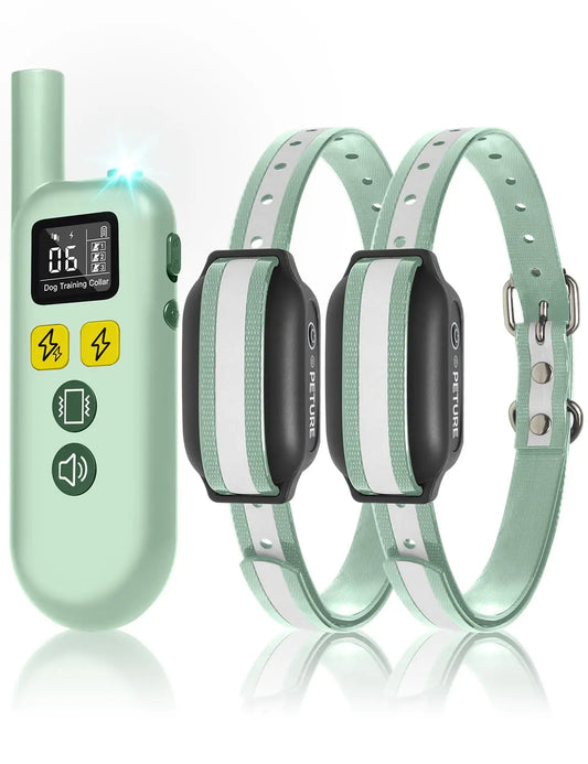 IPX7 Waterproof Training Collars for 7-120lbs Medium Large Dogs，3300ft Dog Shock Collar with Remote, Shock & Double Shock Mode