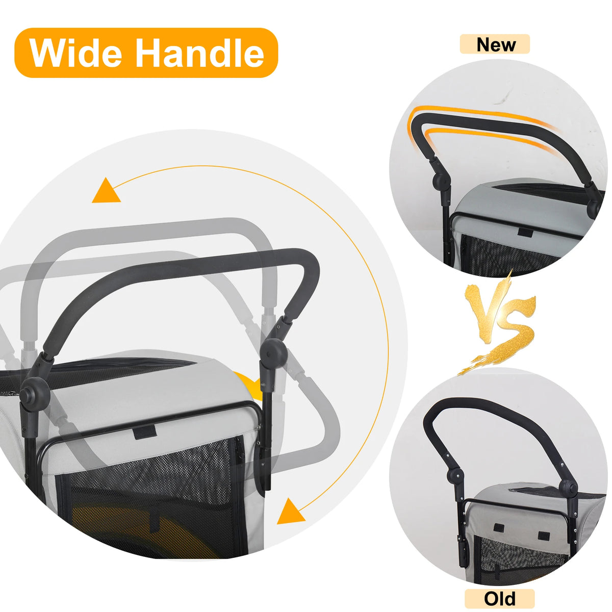 Dog Stroller For Two Dogs Foldable Pet Jogger Wagon