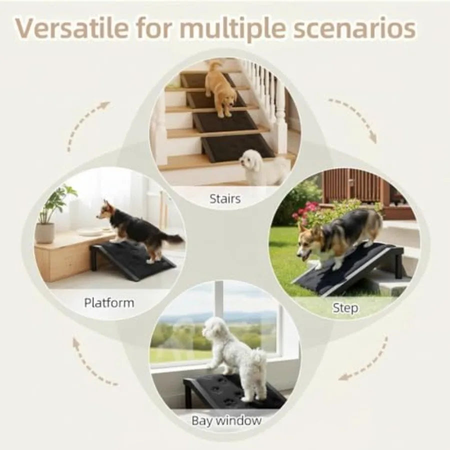 Dog Ramp For Stairs Non Slip 200 Pound Capacity Frame