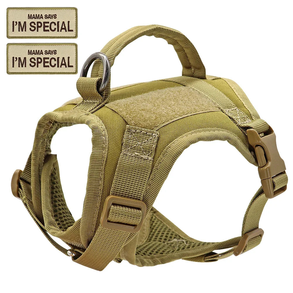 Nylon Cat Harness Vest With Handle Military Tactical Design