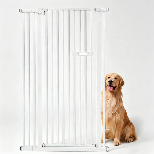 Stainless Steel Pet Gate Barrier For Cats And Dogs Indoor Use