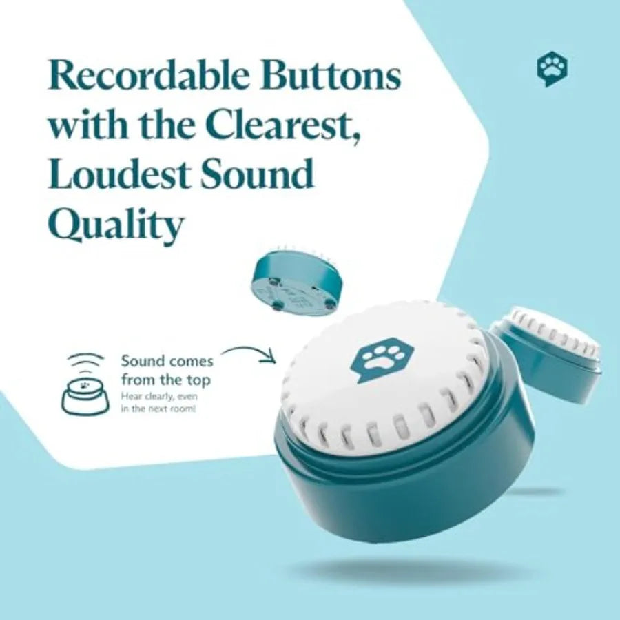 Recordable Dog Communication Buttons With Upward Facing Sound Buzzer