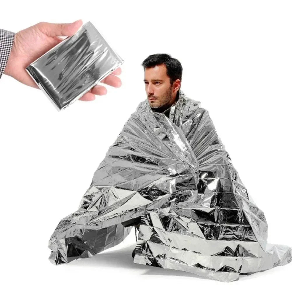 Emergency Survival Blanket Outdoor First Aid Rescue Thermal PET Foil