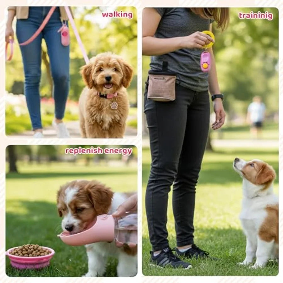 Puppy Starter Kit Essentials Toys Leash Bowls Treats Waste Bags