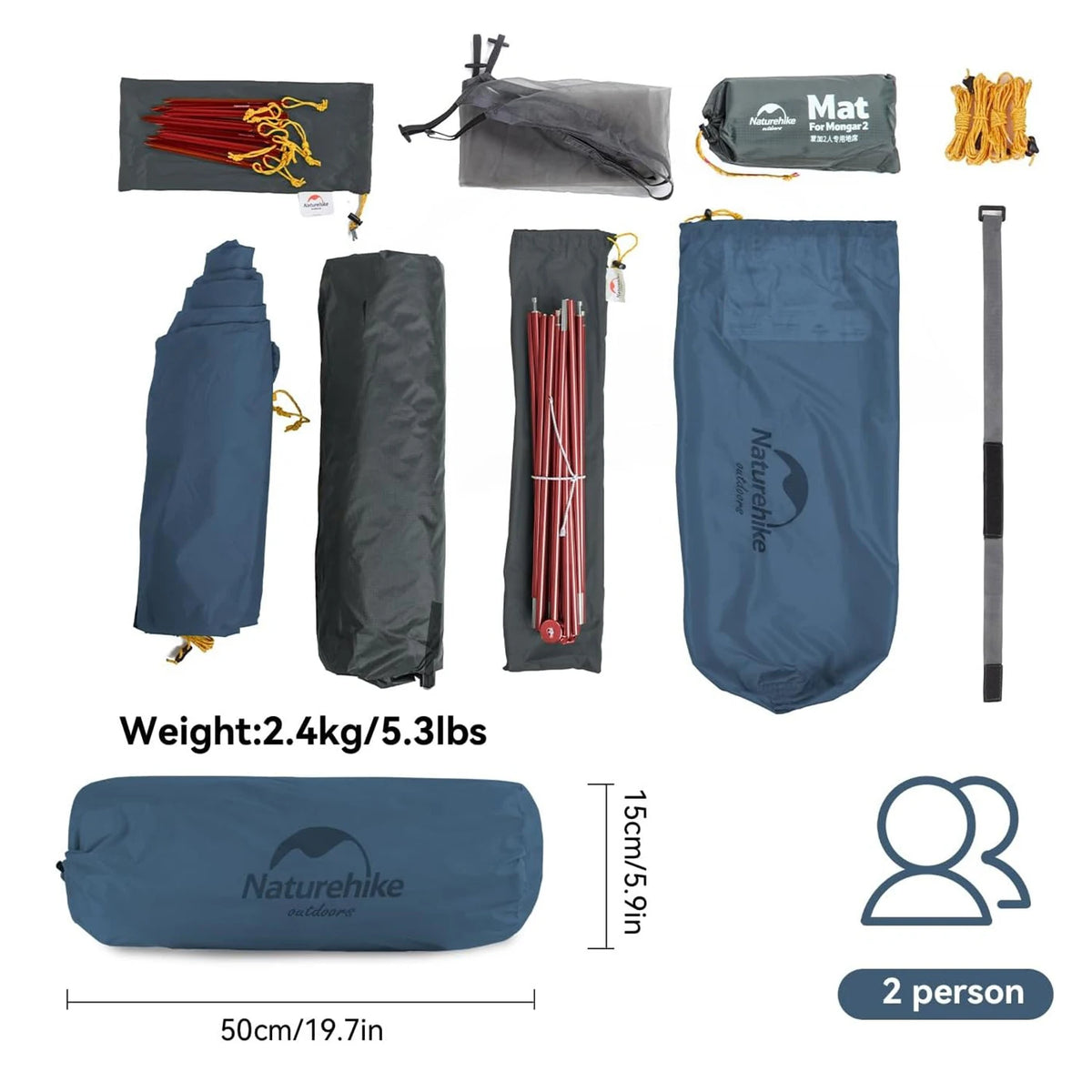 Naturehike Mongar Ultralight Two Person Double Layer Camping Tent