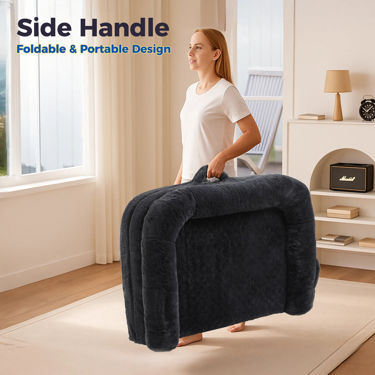 PAWZ Road Foldable Dog Bed For Large Dogs Plush Washable
