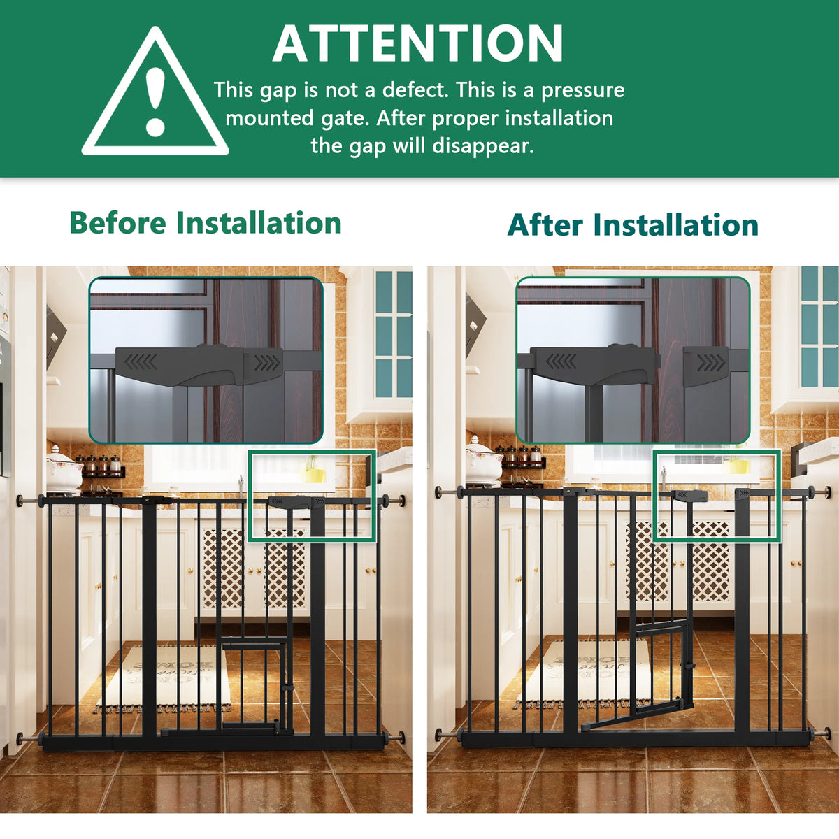 Baby Gate With Cat Door Walk Through Safety Gate Stairs