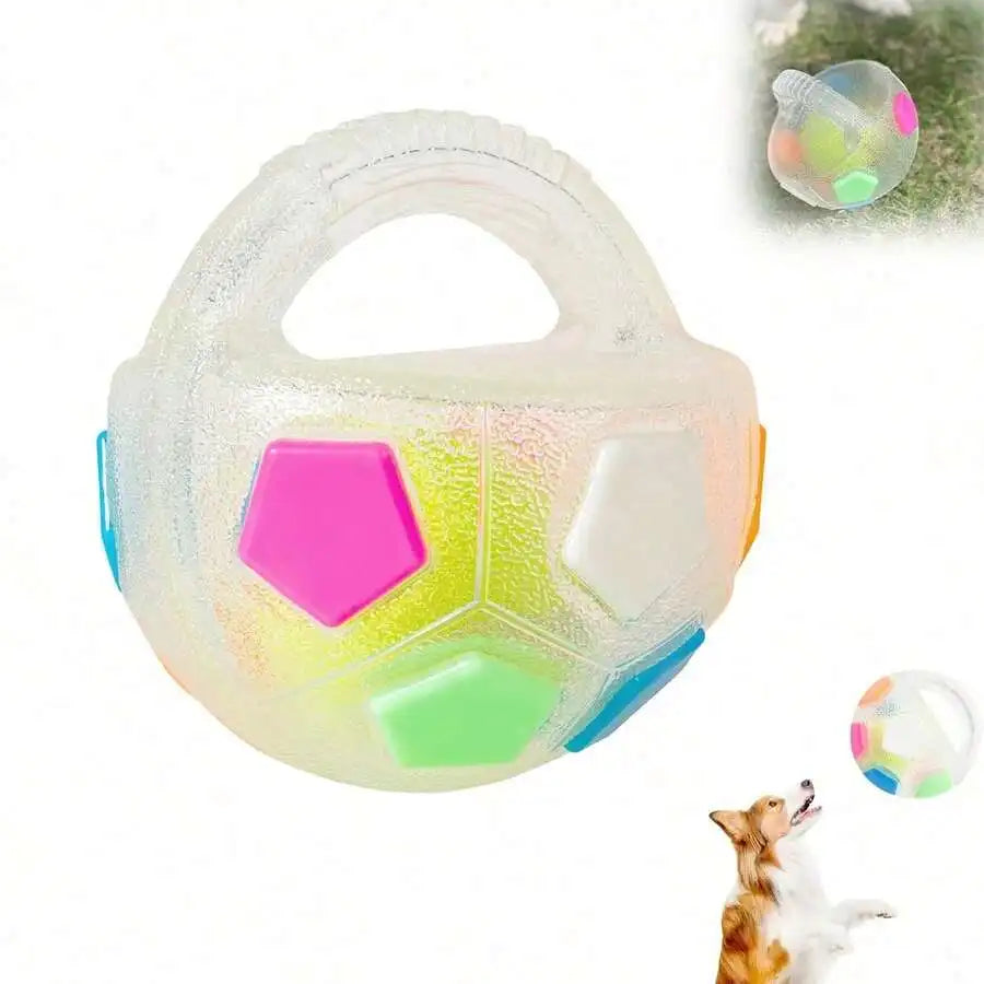 Chew Tough Soccer Ball Dog Toy TPR Squeaky Training Outdoor
