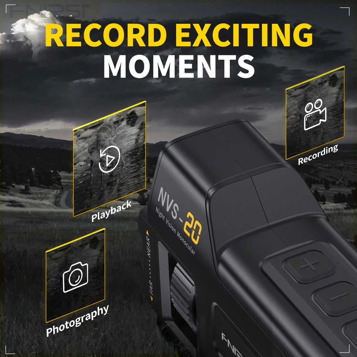 FNIRSI NVS-20 4K HD Night Vision Monocular With 6x Zoom