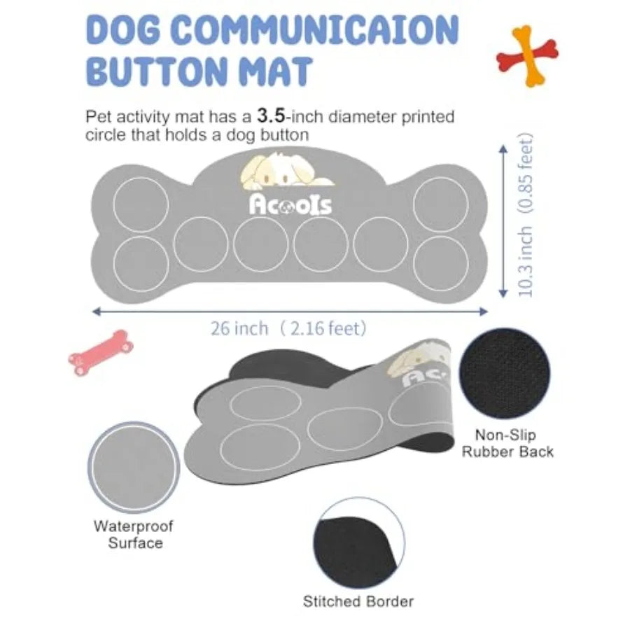 Dog Talking Button Set 8 Pack With 30 Second Recording