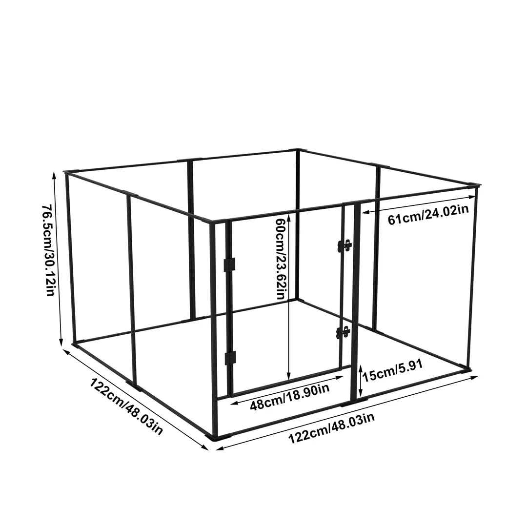 BINGOPAW 8 Panel Acrylic Dog Playpen Whelping Pen Set