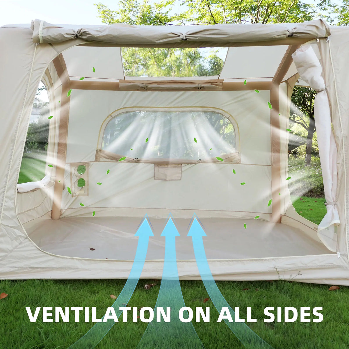 Inflatable Camping Tent With Easy Setup Waterproof Glamping Shelter