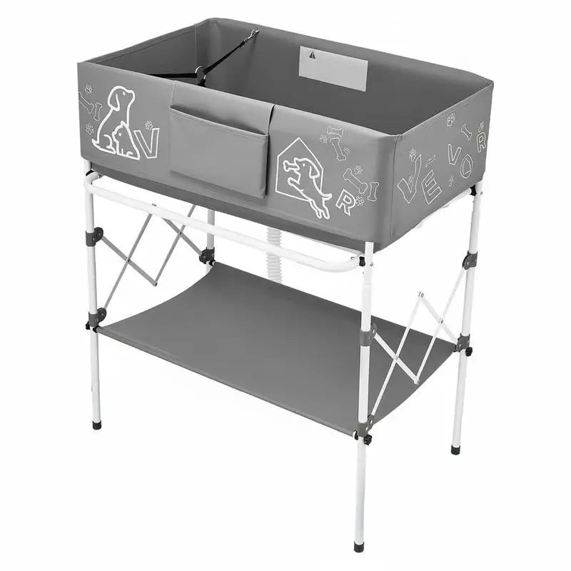 Dog Elevated Bath Tub And Grooming Station With Drain Hose