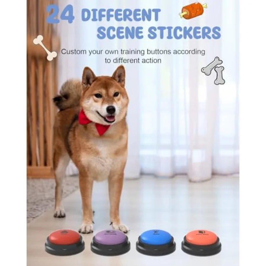 Dog Talking Button Set 8 Pack With 30 Second Recording