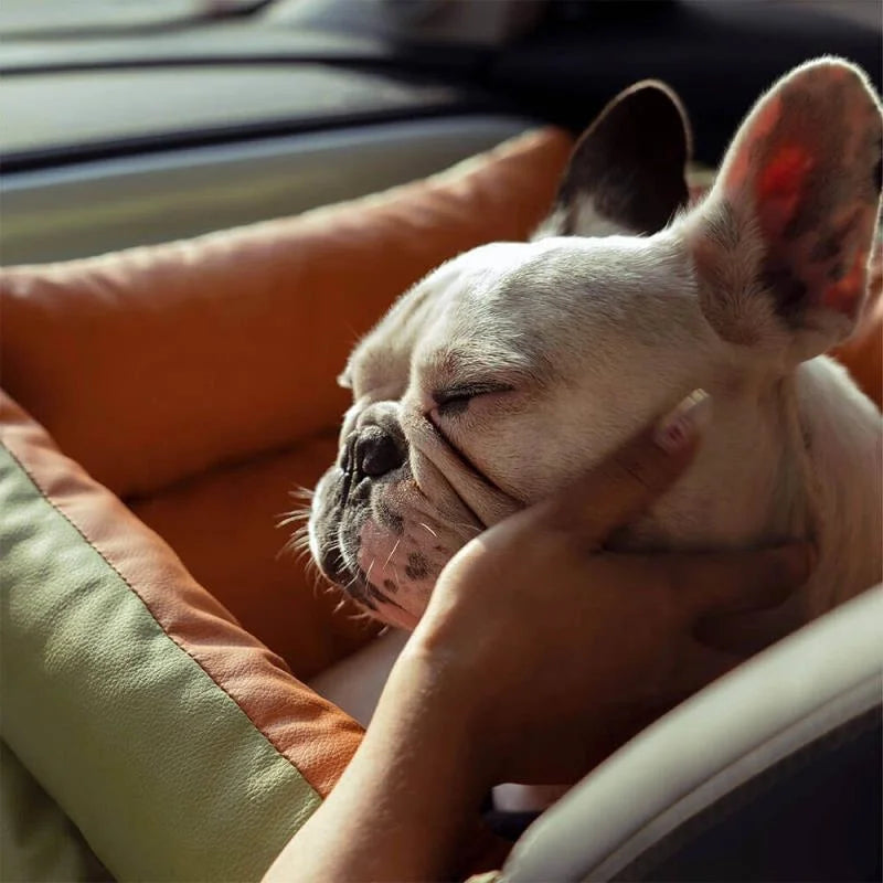 Foldable Travel Pet Car Seat Bed With Anti Slip Comfort Nest Dual Use